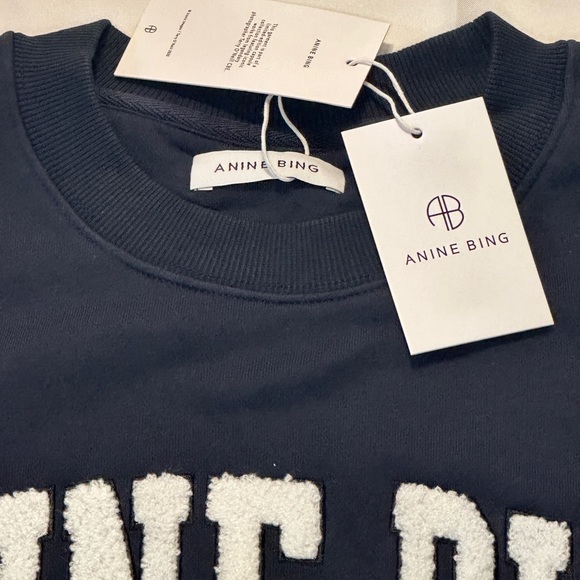 ANINE BING Sport Tyler Sweatshirt Pacific Blue 🌎 - Picture 3 of 3
